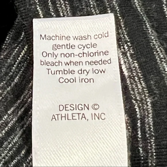 ATHLETA Dress Topanga Stretch Ruched Sides Long Sleeves Black Heather Gr… - Picture 13 of 13